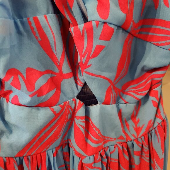 Flying Tomato Floral Print Stretch Smock Back Dress-Sz Small - Picture 5 of 9